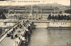 CPA Paris Pont et Place de la Concorde 