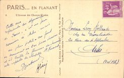 CPA Paris L'Avenue des Champs Elysees 