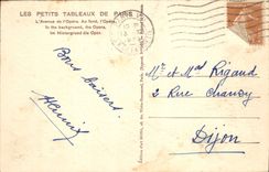 CPA Paris L'Avenue de l'Opera Au fond l'Opera 