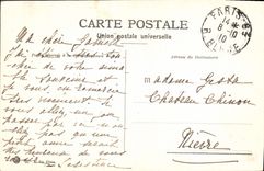 CPA Paris La Statue de Strasbourg 