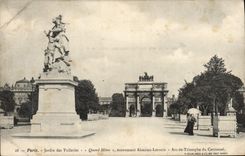 CPA Paris Jardin des Tuileries Quand Meme monument Alsacien Lorrain 