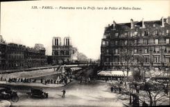 CPA Paris Panorama vers la Prefecture de Police et Notre Dame 