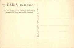 CPA Paris Le Pont Alexandre III et l'Esplanade des Invalides 