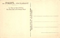 CPA Paris La Seine au Quai d'Orleans