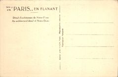 CPA Paris Detail d'architecture de Notre Dame 