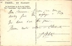 CPA Paris Le Sacre Coeur vu de la rue Laffitte 