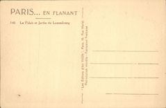 CPA Paris Le Palais et Jardin du Luxembourg 