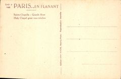 CPA Paris Sainte Chapelle Grande Rose 