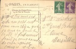 CPA Paris L'Avenue des Champs Elysees vue de l'Arc de Triomphe 