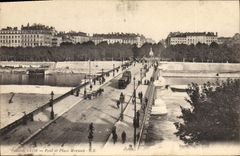 CPA Lyon Pont et Place Morand 