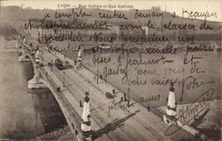 CPA Lyon Pont Gallieni et Quai Gailleton 