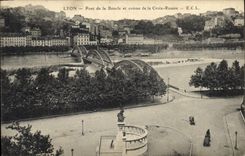 CPA Lyon Pont de la Boucle et coteau de la Croix Rousse 
