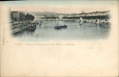 CPA Lyon Vue sur la Saone prise du Pont Tilsitt 