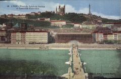 CPA Lyon Pont du Palais de Justice et Coteau de Fourviere 