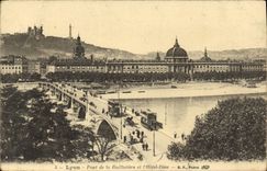 CPA Lyon Pont de la Guillotiere et l'Hotel Dieu 