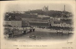 CPA Lyon Le Palais de Justice et le Coteau de Fourviere 