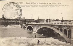 CPA Lyon Pont Wilson Inaugure le 14 Juillet 1918 