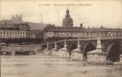 CPA Lyon Pont de la Guillotiere L'Hotel Dieu 