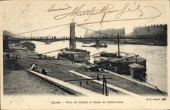 CPA Lyon Pont du College et Dome de l'Hotel Dieu 
