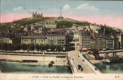 CPA Lyon Pont La Feuillee et Coteau de Fourviere 