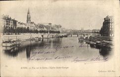 CPA Lyon Vue sur la Saone l'Eglise Saint Georges 