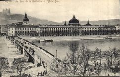CPA Lyon Le Pont de la Guilloriere et l'Hotel Dieu 