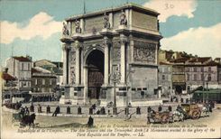 CPA Marseille La Place d'Aix Arc de Triomphe 