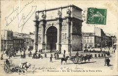 CPA Marseille Arc de Triomphe de la Porte d'Aix 