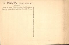 CPA Paris Statue de Jeanne d'Arc et Avenue Paul Deroulede 