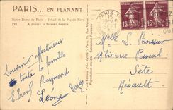 CPA Paris Notre Dame de Paris Detail de la Facade Nord 