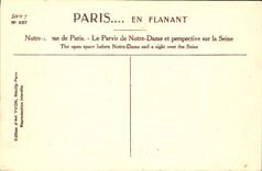 CPA Paris Notre Dame de Paris Le Parvis de Notre Dame et perspective sur la Seine 