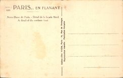 CPA Paris Notre Dame de Paris Detail de la facade Nord 