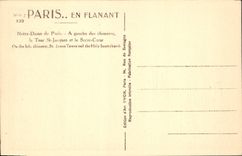 CPA Paris Notre Dame de Paris A gauche des chimeres la Tour St Jacques et le Sacre Coeur 