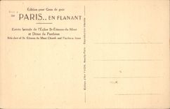 CPA Paris Entree laterale de l'Eglise St Etienne du Mont et Dome du Pantheon 