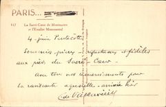 CPA Paris Le Sacre Coeur de Montmartre et l'Escalier Monumental 