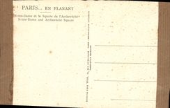 CPA Paris Notre Dame et le Square de l'Archeveche 