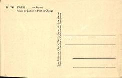 CPA Paris Palais de Justice et Pont au Change 