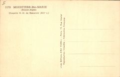 CPA Moustiers Ste Marie Basses Alpes Chapelle ND de Beauvoir 