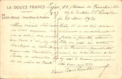 CPA Lyon Rhone Notre Dame de Fourviere 