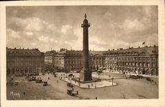 CPA Le Petits Tableaux de Paris La Place et la Colonne Vendome Entourees de maisons Construites sur 