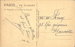 CPA Paris Perspective sur la Place du Carrousel