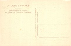 CPA Montpellier Herault Le Theatre et la Fontaine des Trois Graces