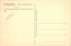 CPA Paris La Rue Saint Rustique au fond le Sacre Coeur 