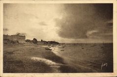 CPA Arcachon Gironde La Plage au Coucher du soleil 