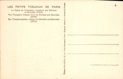 CPA Paris Le Palais du Trocadero construit par Davioud et Bourdais 