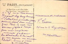 CPA Paris Le Sacre Coeur vu de la Rue Laffitte 