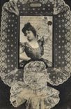 CPA Femme dentelles