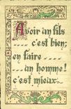 CPA Avoir un fils c'est bien en faire un homme c'est mieur 