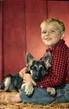 CPA Enfant Chien