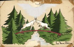 CPA Les deux Chevres 